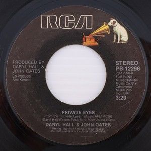 Daryl Hall & John Oates, Private Eyes/Tell Me What You Want 45 rpm Single Record